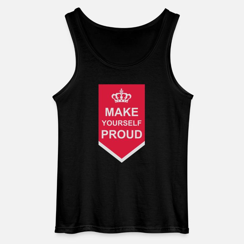 make yourself proud Zitat - Gildan Männer Tank Top - Schwarz