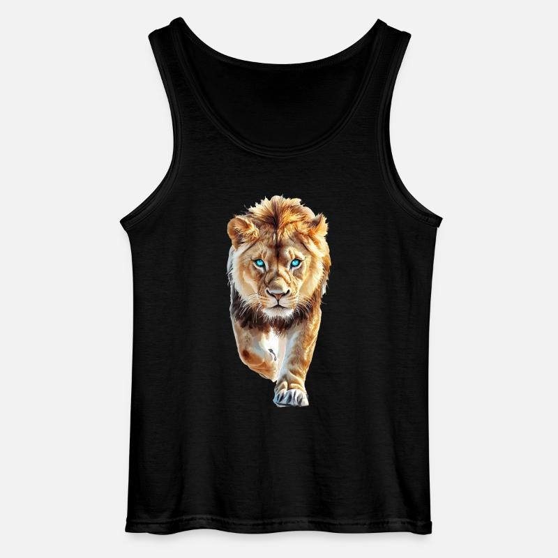 Löwe - Gildan Männer Tank Top - Schwarz