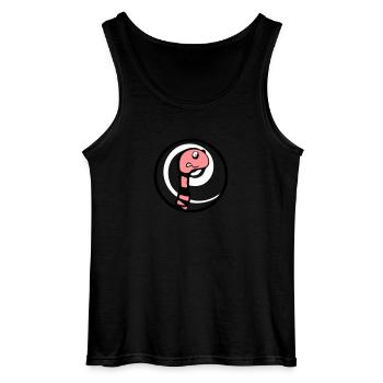 Earthworm "Ragnar" - Gildan Men’s Tank Top - black - Front - AI Model Male 185 dark (185cm)