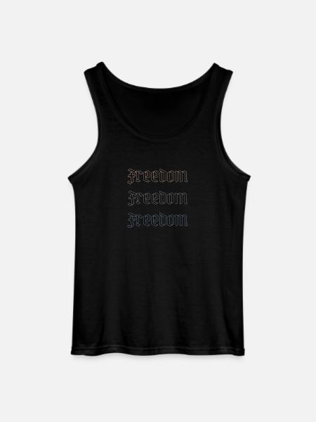 Freedom in three acts - Gildan Men’s Tank Top - black