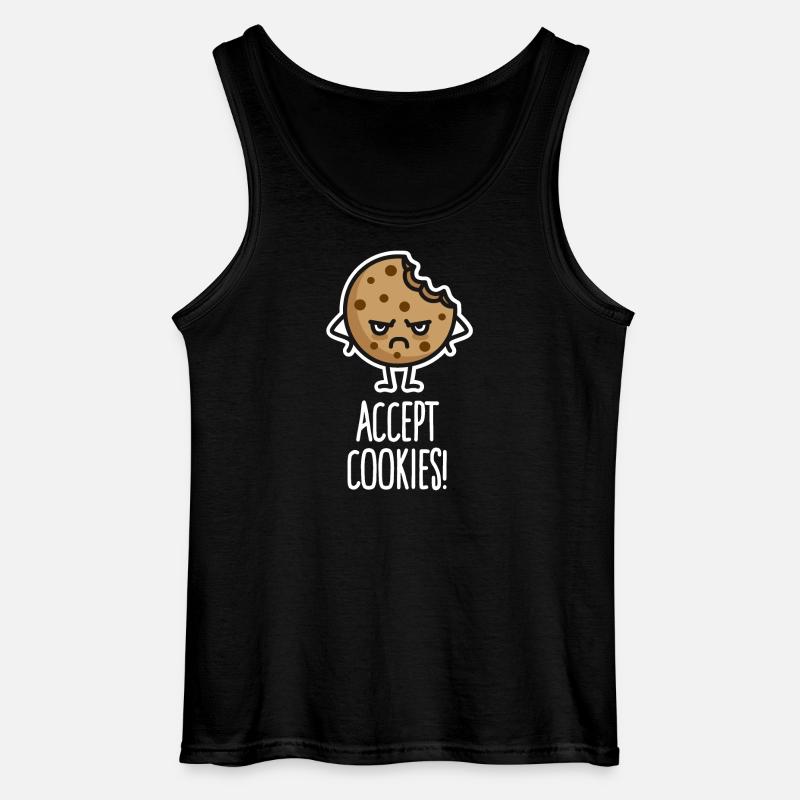 Lustige Programmierer Woke, Accept Cookies, Kekse - Gildan Männer Tank Top - Schwarz