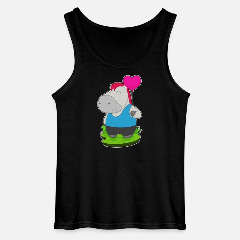 Pferd Luftballon - Gildan Männer Tank Top - Schwarz