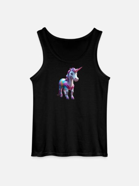 Rainbow Mane Unicorn Tee - Gildan Männer Tank Top - Schwarz