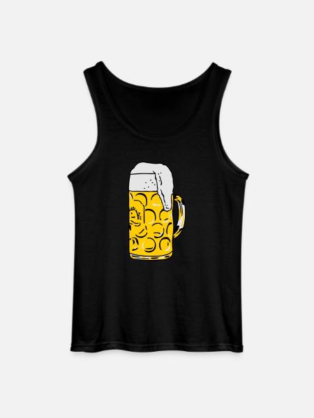 Bier - Gildan Männer Tank Top - Schwarz