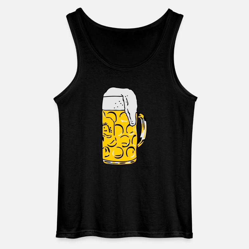 Bier - Gildan Männer Tank Top - Schwarz