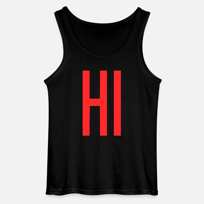 Hi - Gildan Männer Tank Top - Schwarz