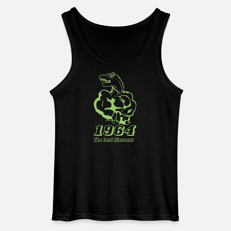 Geburtsjahr1964 Dinosaur einfarbig - Gildan Männer Tank Top - Schwarz