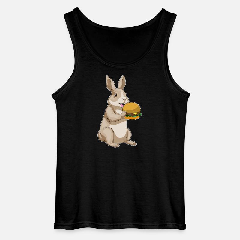 Hase Hamburger - Gildan Männer Tank Top - Schwarz