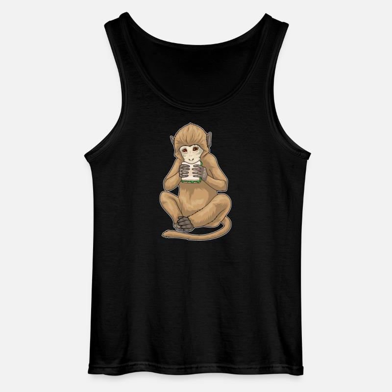 Affe Sandwich - Gildan Männer Tank Top - Schwarz