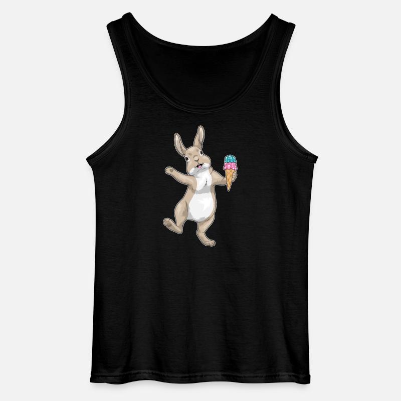Hase Waffeleis - Gildan Männer Tank Top - Schwarz