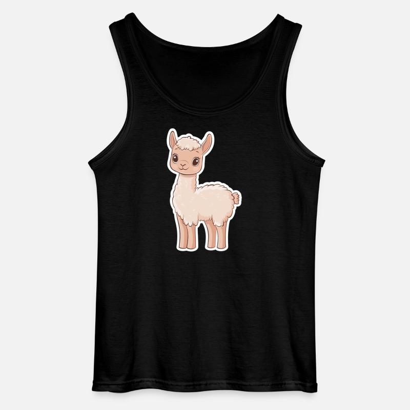 Lama Alpaka Llama - Gildan Männer Tank Top - Schwarz