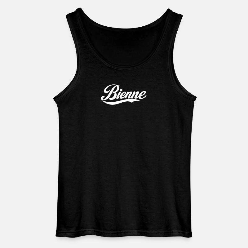 Biel Bienne Schriftzug - Gildan Männer Tank Top - Schwarz