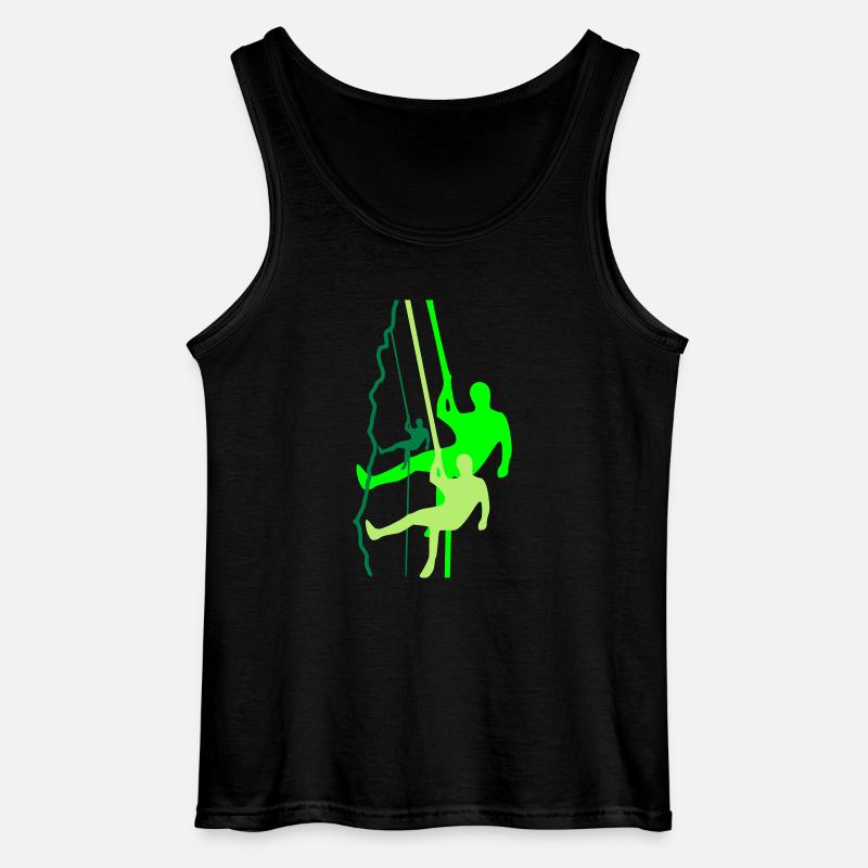 Kletterer beim Abseilen - Gildan Männer Tank Top - Schwarz