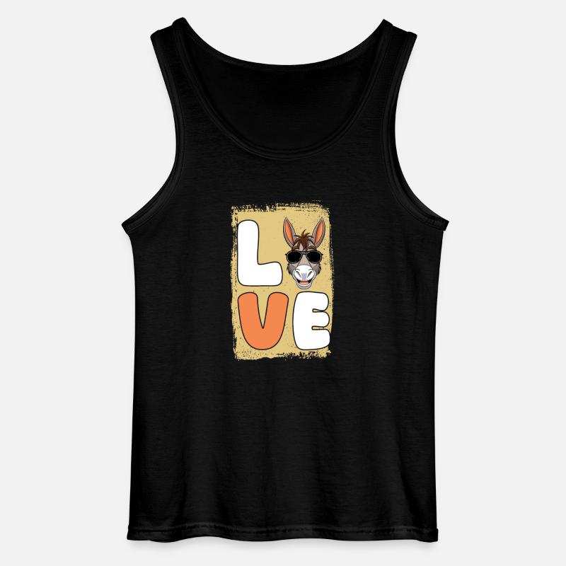 Esel - Gildan Männer Tank Top - Schwarz