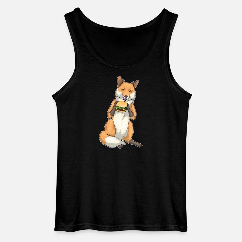 Fuchs Burger - Gildan Männer Tank Top - Schwarz