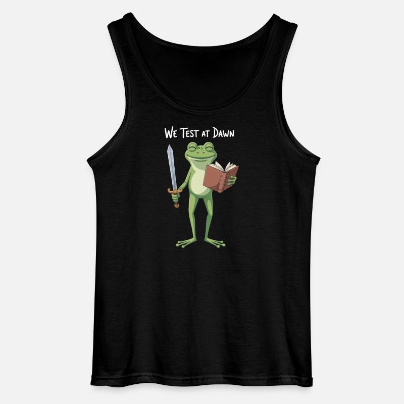 Dawn Quest Frosch mit Buch - Gildan Männer Tank Top - Schwarz