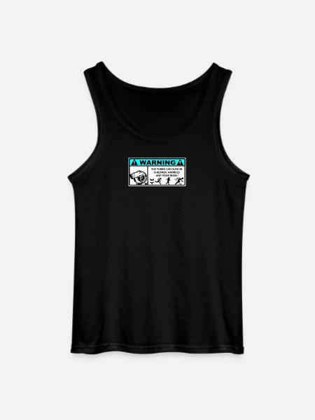 Danger Turbo Sticker - Gildan Men’s Tank Top - black