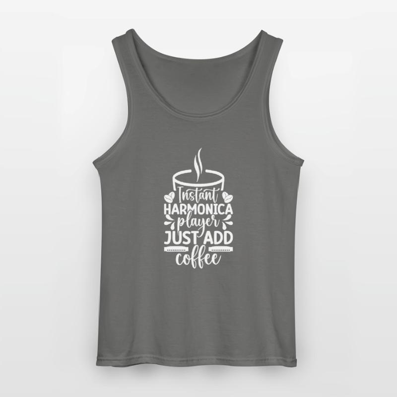 Harmonica Musican Instant Player Just Coffee Gildan Men’s Tank Top