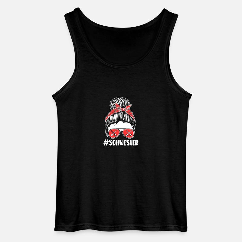 Fechter Schwester Fechten - Gildan Männer Tank Top - Schwarz