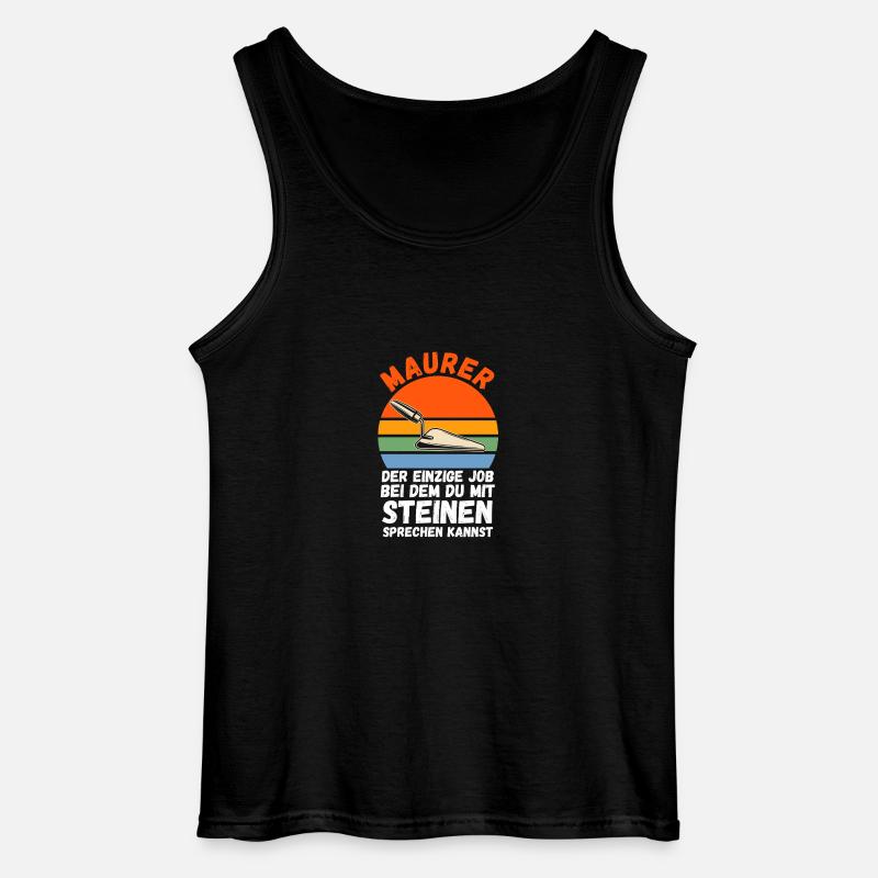 Master Bricklayer Journeyman Bricklayer - Gildan Men’s Tank Top - black