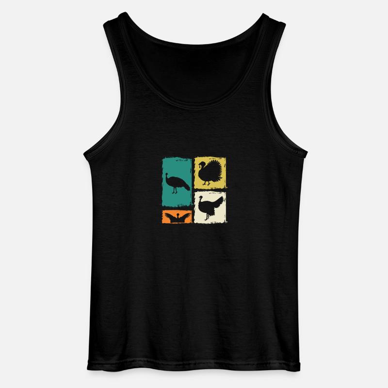 Truthahn - Gildan Männer Tank Top - Schwarz