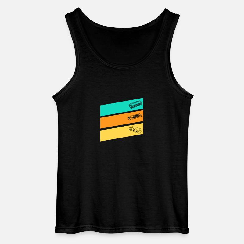 Harmonica Harmonica - Gildan Men’s Tank Top - black