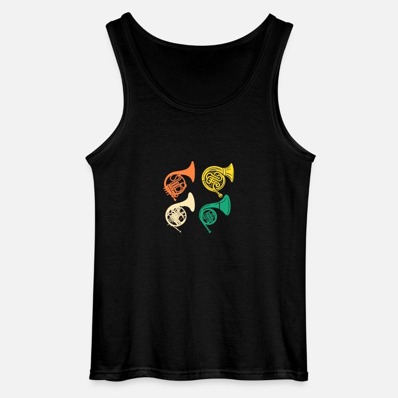 Hornist Evolution Waldhorn - Gildan Männer Tank Top - Schwarz
