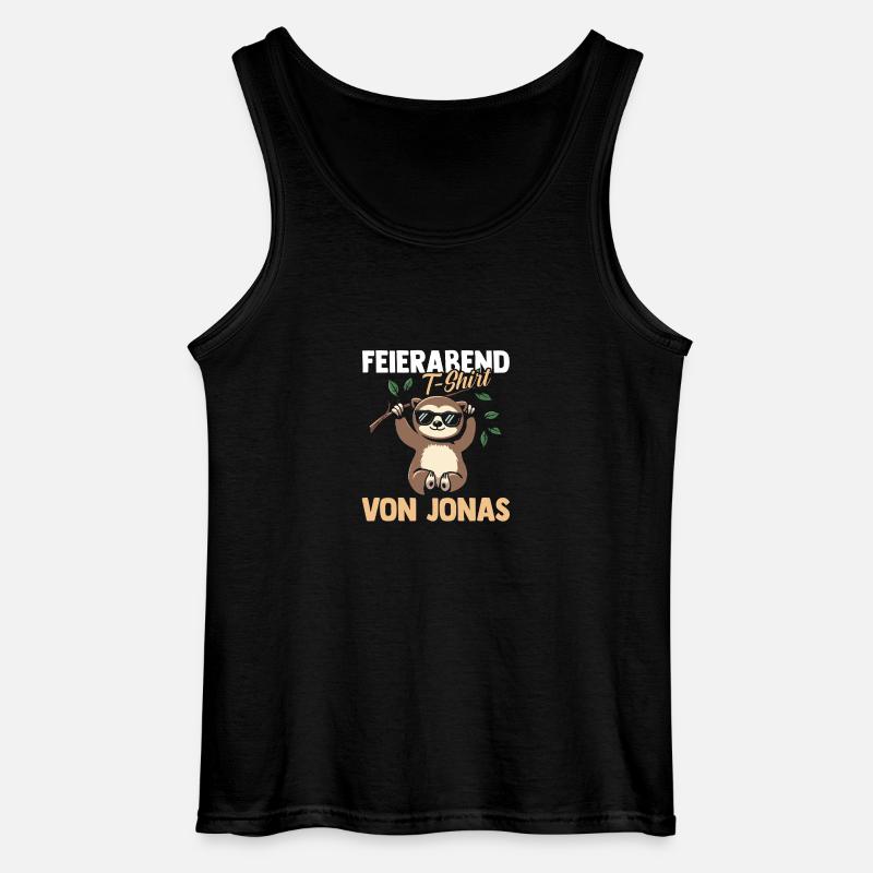 Faultier Jonas - Gildan Männer Tank Top - Schwarz