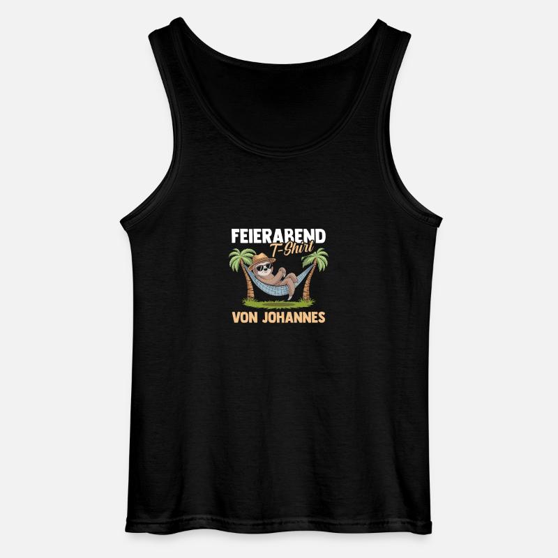 Faultier Johannes - Gildan Männer Tank Top - Schwarz