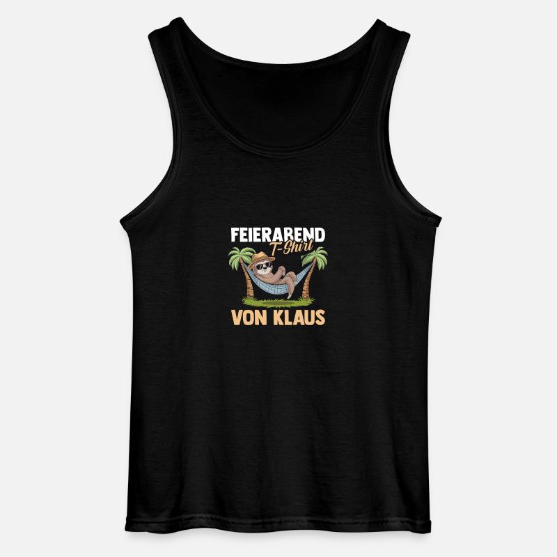 Faultier Klaus - Gildan Männer Tank Top - Schwarz