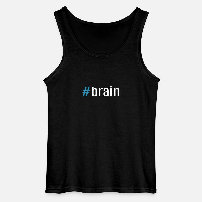 Brain - Gildan Männer Tank Top - Schwarz