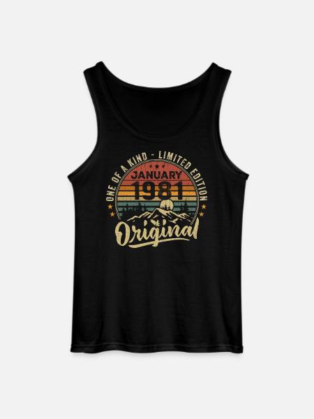 January 1981 | Birthdays born in January 1981 - Gildan Men’s Tank Top - black