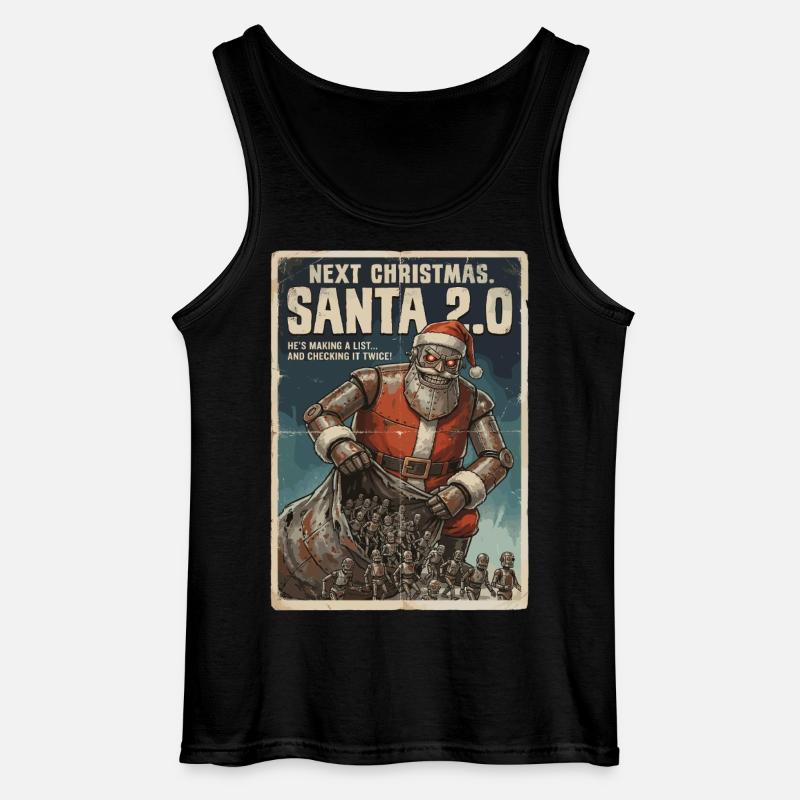 Santa 2.0 Cyborg - Gildan Männer Tank Top - Schwarz