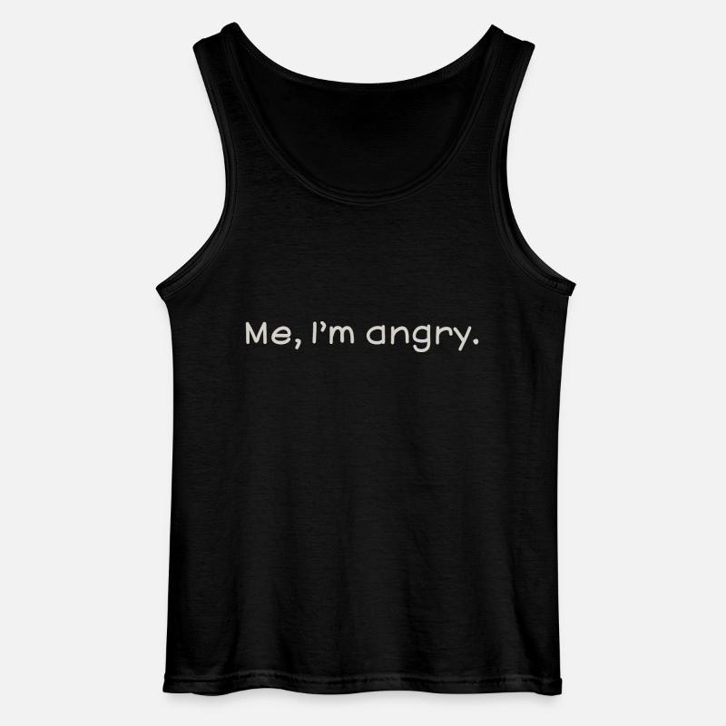 Angry - Gildan Männer Tank Top - Schwarz