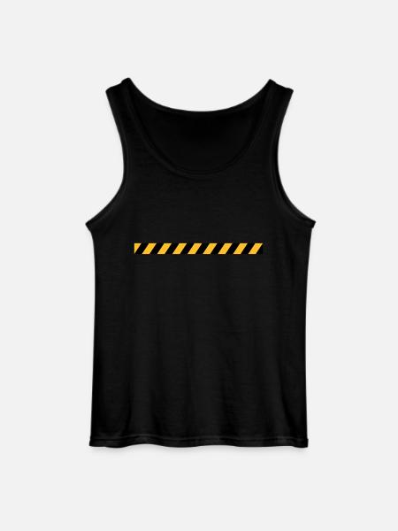 Absperrband Linie Design - Gildan Männer Tank Top - Schwarz