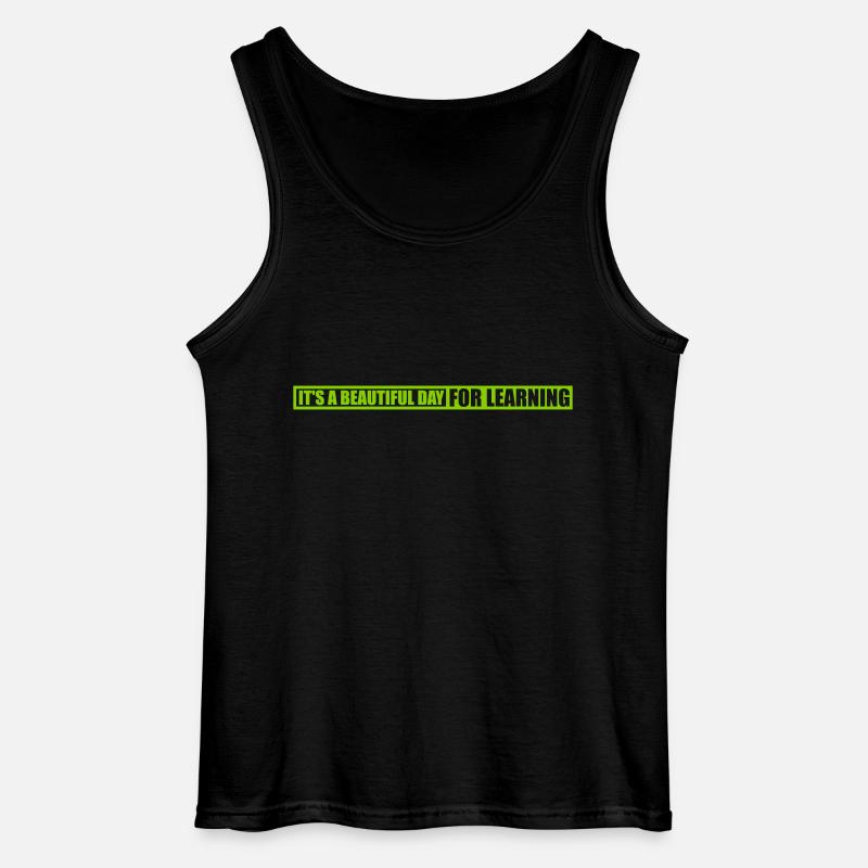 beautiful day for learning - Gildan Männer Tank Top - Schwarz