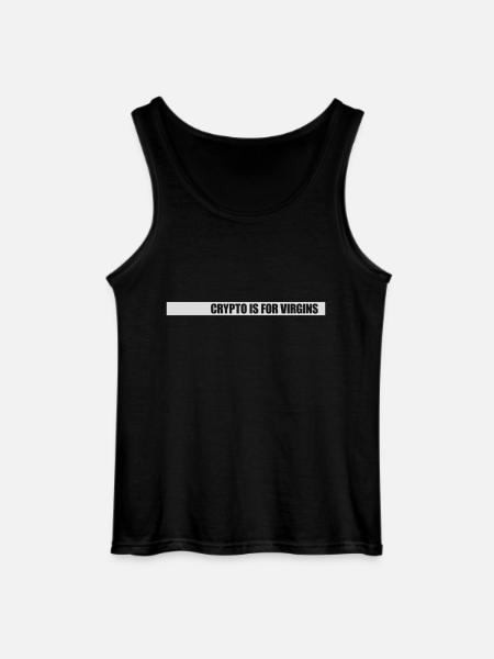 crypto is for virgins - Gildan Men’s Tank Top - black
