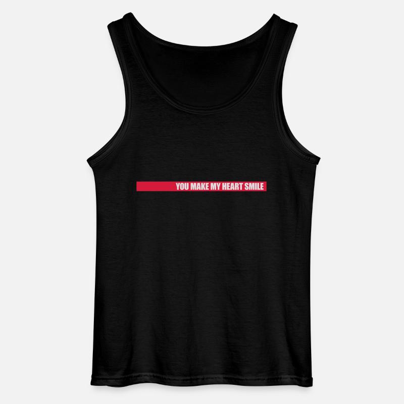 make my heart smile - Gildan Männer Tank Top - Schwarz