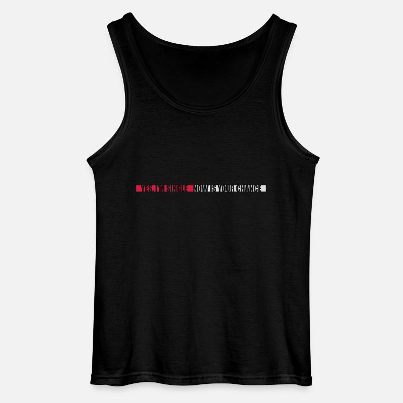 single now your chance - Gildan Männer Tank Top - Schwarz