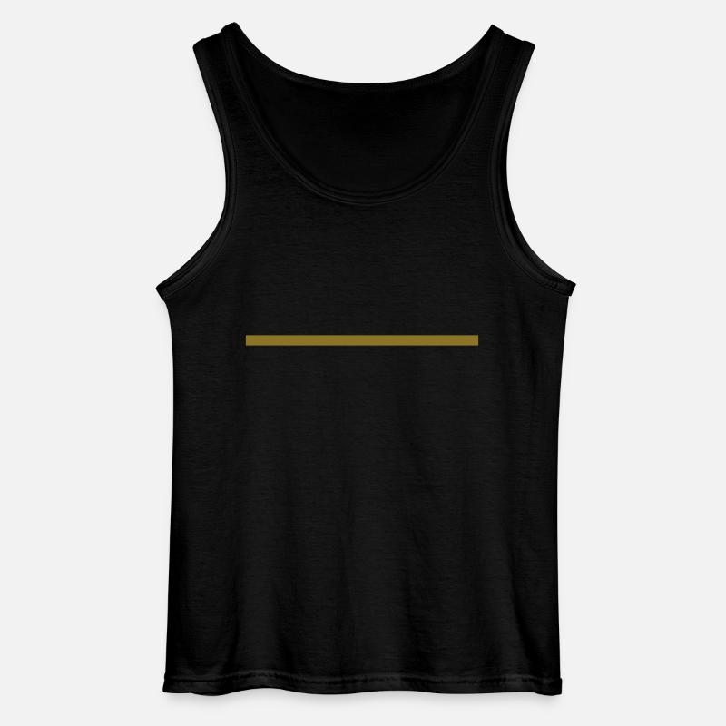 strich - Gildan Männer Tank Top - Schwarz