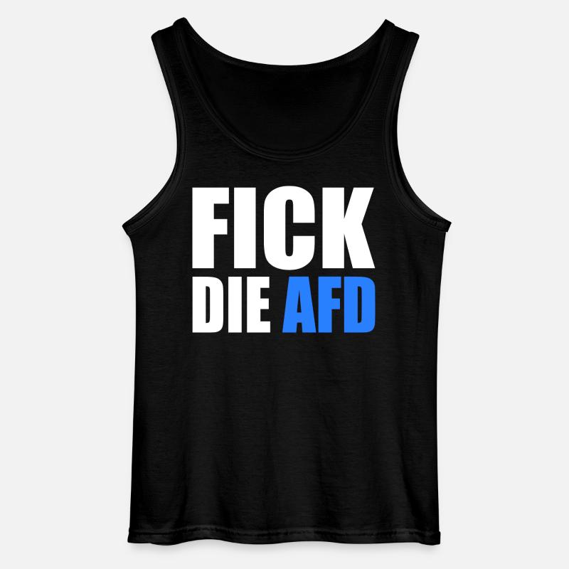 Fick die afd - Gildan Männer Tank Top - Schwarz