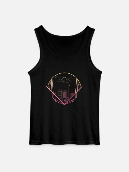 skyline - Gildan Men’s Tank Top - black