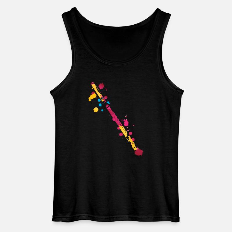 Querflöte Splash - Gildan Männer Tank Top - Schwarz