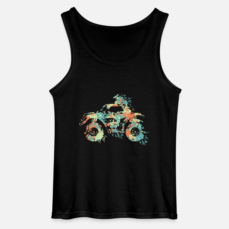 Quad ATV Splash - Gildan Männer Tank Top - Schwarz