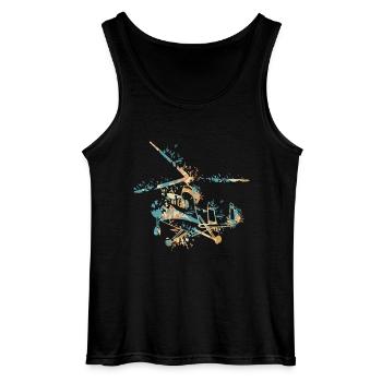 Gyrocopter - Gildan Männer Tank Top - Schwarz - Vorne - AI Model Male 185 dark (185cm)