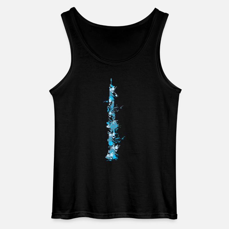 Klarinette Splash - Gildan Männer Tank Top - Schwarz