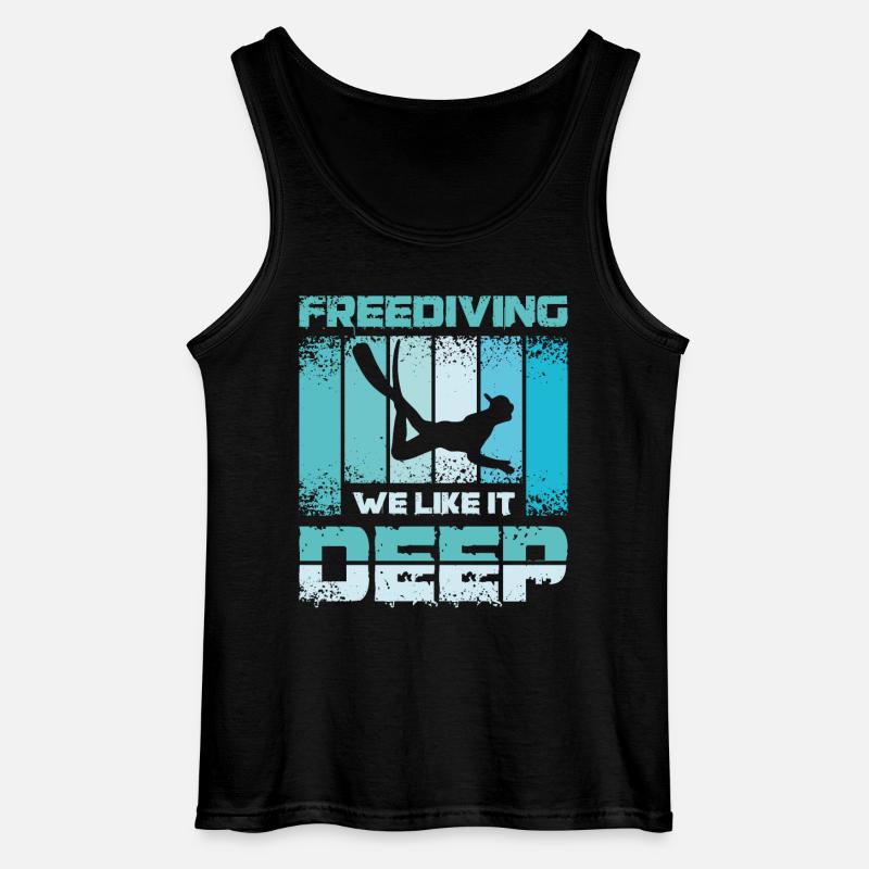 Freediving we like it deep - Gildan Männer Tank Top - Schwarz