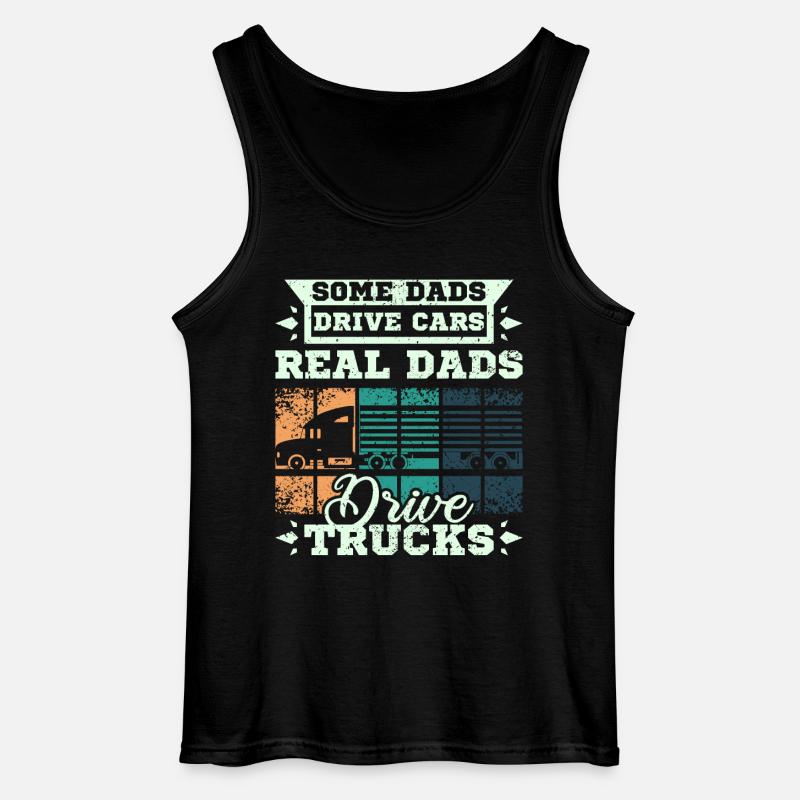 Dads drive trucks - Gildan Männer Tank Top - Schwarz