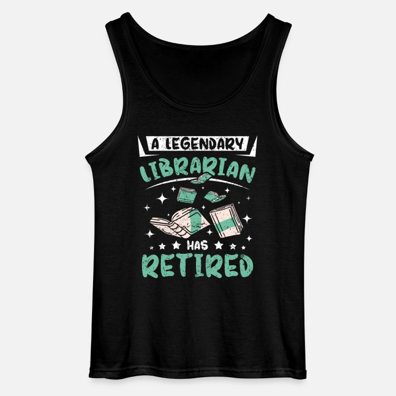 A legendary librarian has retired - Gildan Männer Tank Top - Schwarz