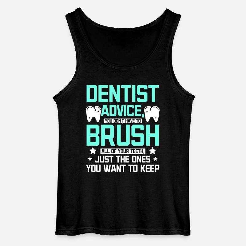 Funny dentist advice - Gildan Männer Tank Top - Schwarz